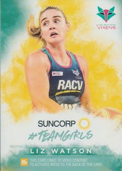 2019 Tap 'N' Play Suncorp Super Netball - #Teamgirls #TG-08 Liz Watson Front